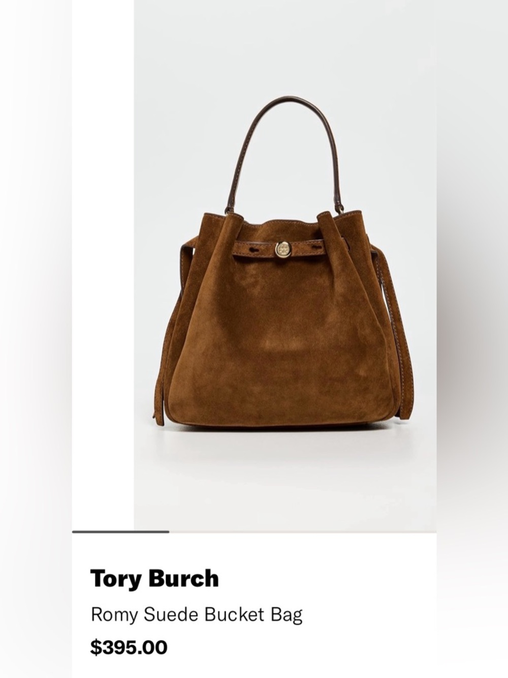 Tory Burch Romy Suede Bucket Bag